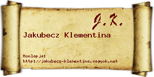 Jakubecz Klementina névjegykártya